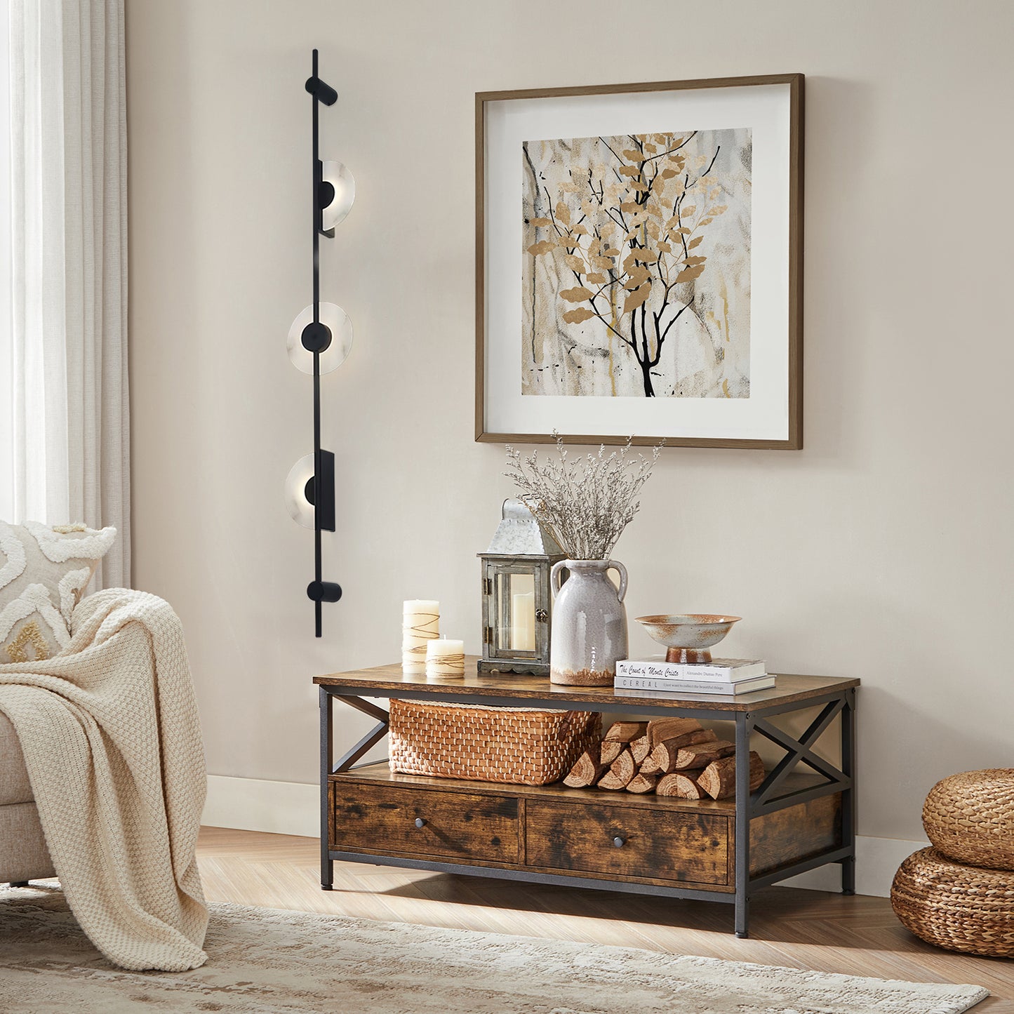 Linear Alabaster Wall Light
