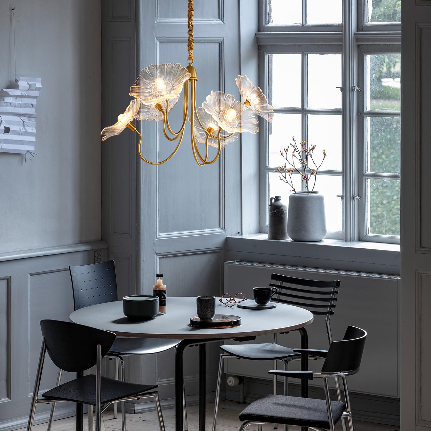 Lotus Leaf Glass Chandelier