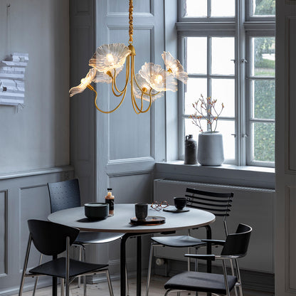 Lotus Leaf Glass Chandelier