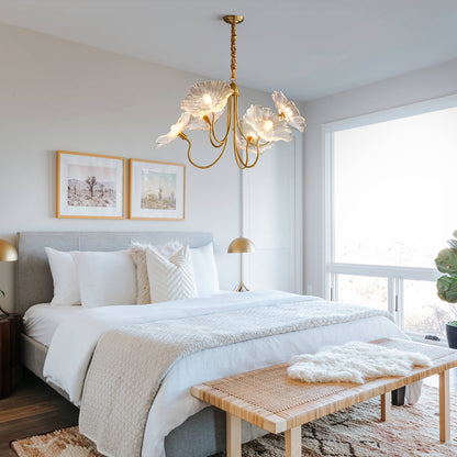 Lotus Leaf Glass Chandelier