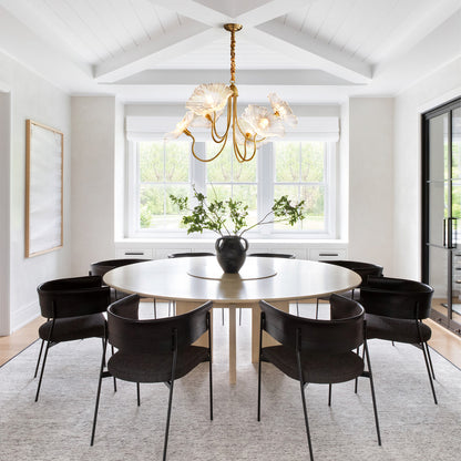 Lotus Leaf Glass Chandelier