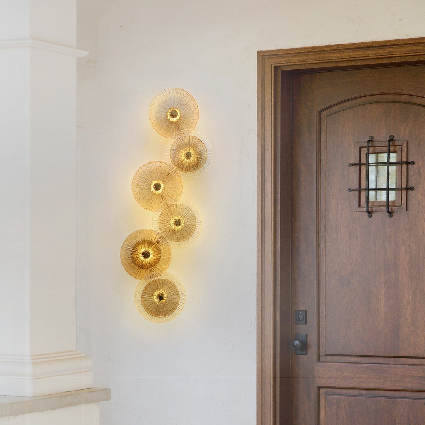 Lotus Leaf Glazed Sconce