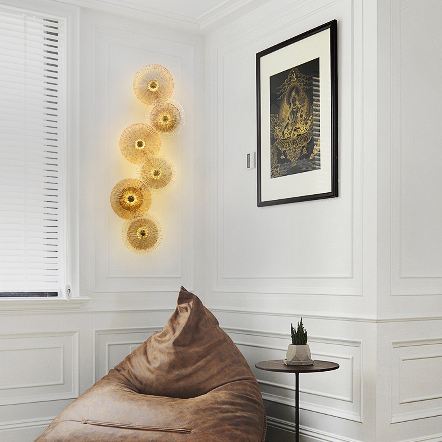 Lotus Leaf Glazed Sconce