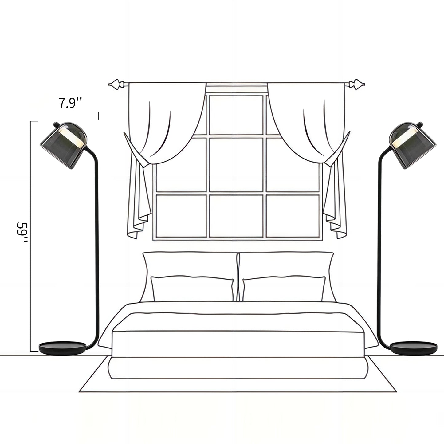 Luma Glass Floor Lamp
