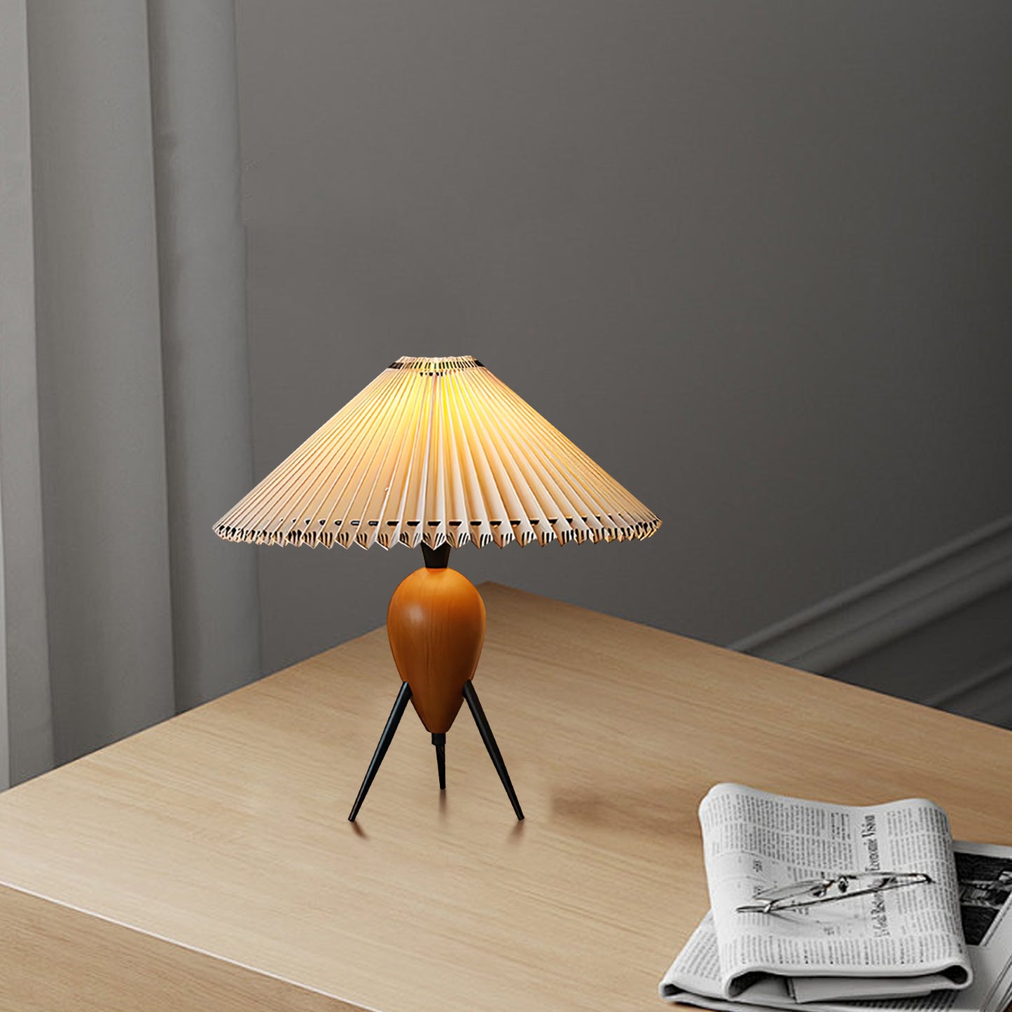 Mid-century Folded Table Lamp
