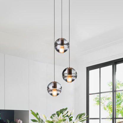 Multi-Crystal Ball Pendant Light