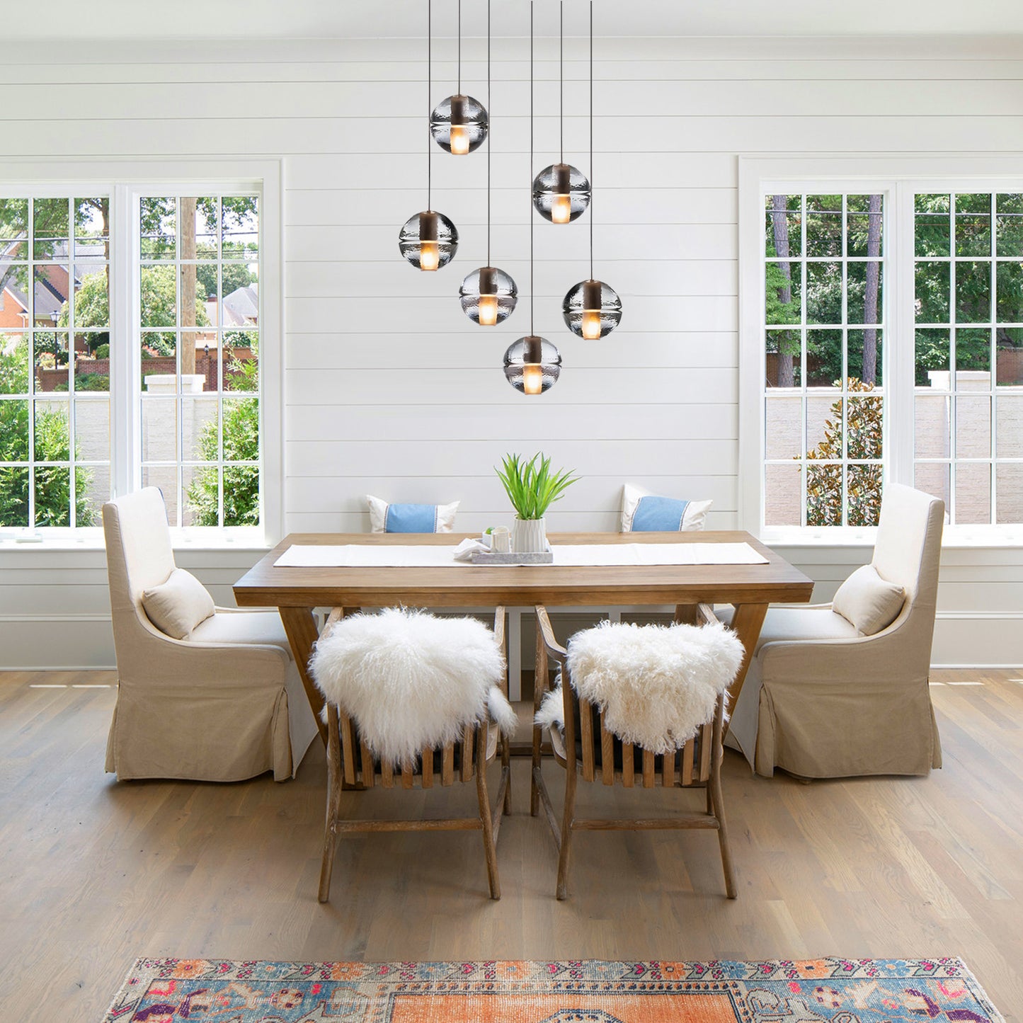 Multi-Crystal Ball Pendant Light