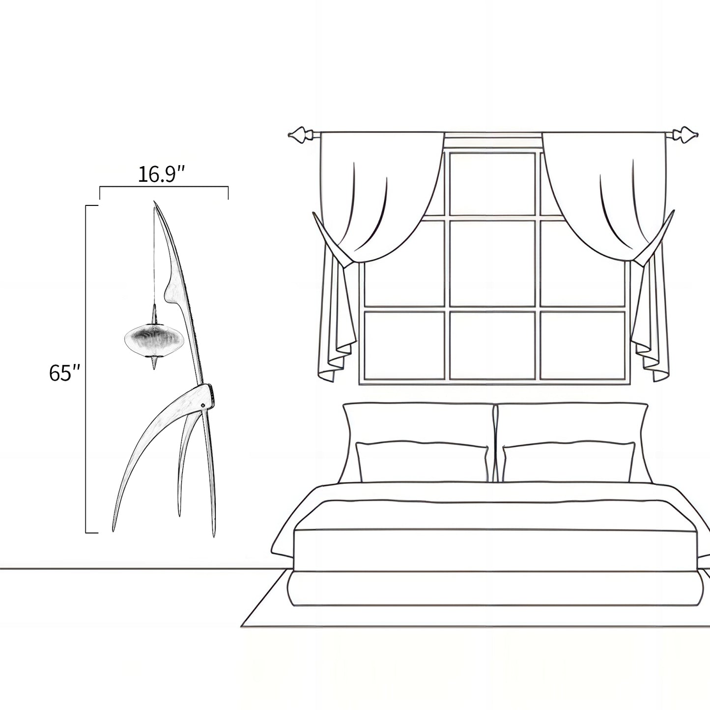 N°14.950 Mantis Floor Lamp