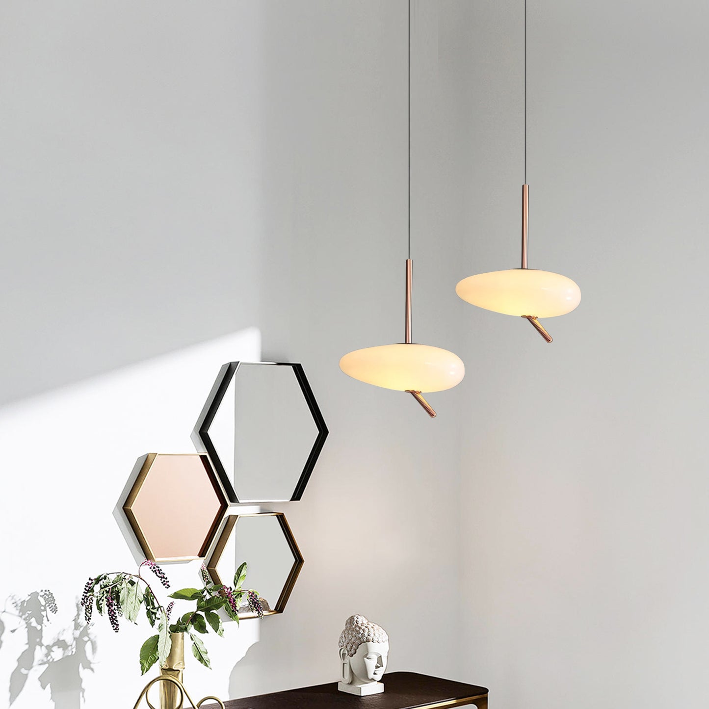 Pebble Disc Pendant Light