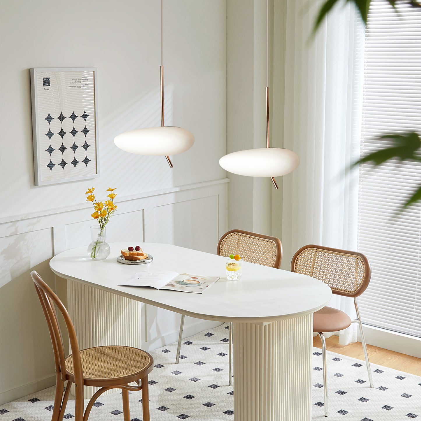 Pebble Disc Pendant Light