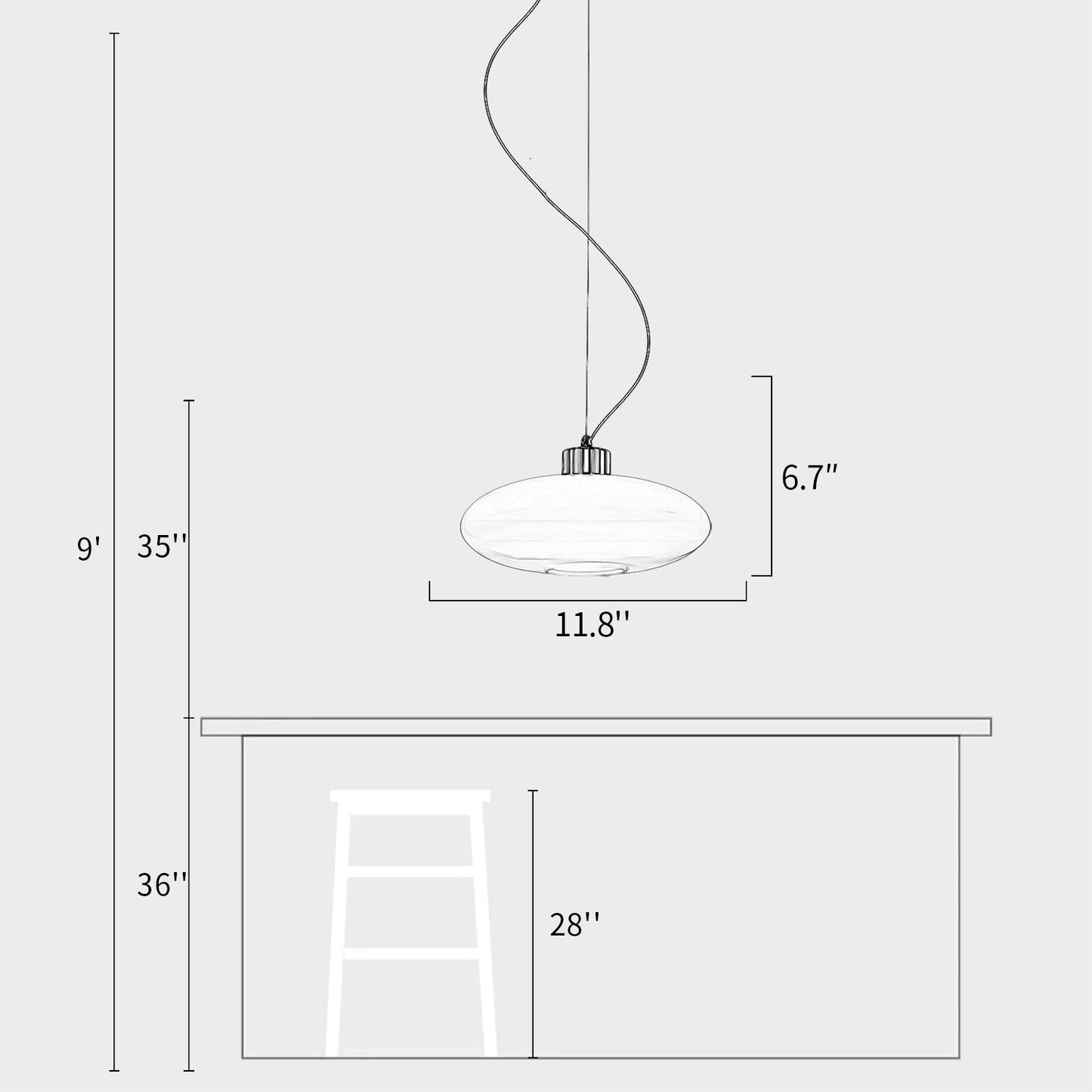 Persimmon Glass Pendant Lamp