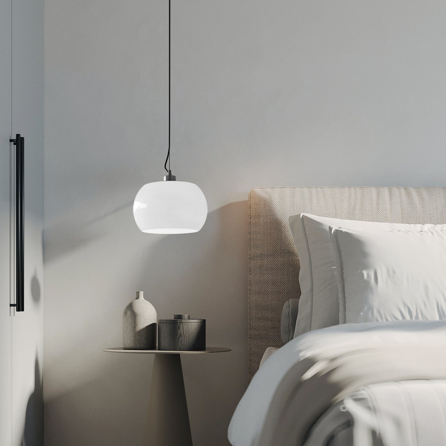 Persimmon Oval Glass Pendant