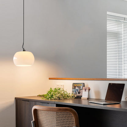 Persimmon Oval Glass Pendant