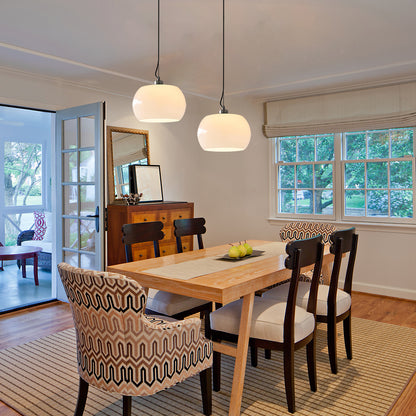 Persimmon Oval Glass Pendant