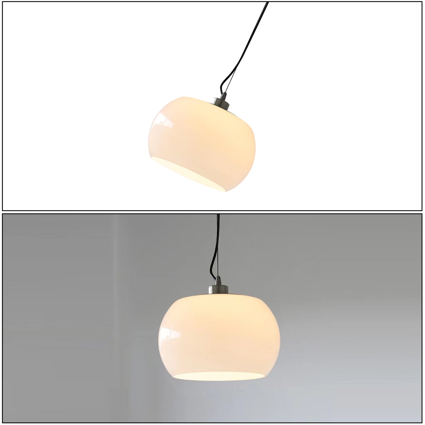 Persimmon Oval Glass Pendant