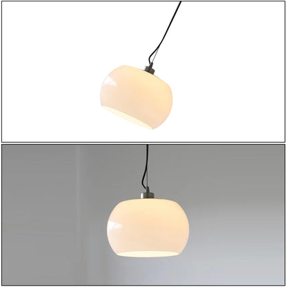 Persimmon Oval Glass Pendant