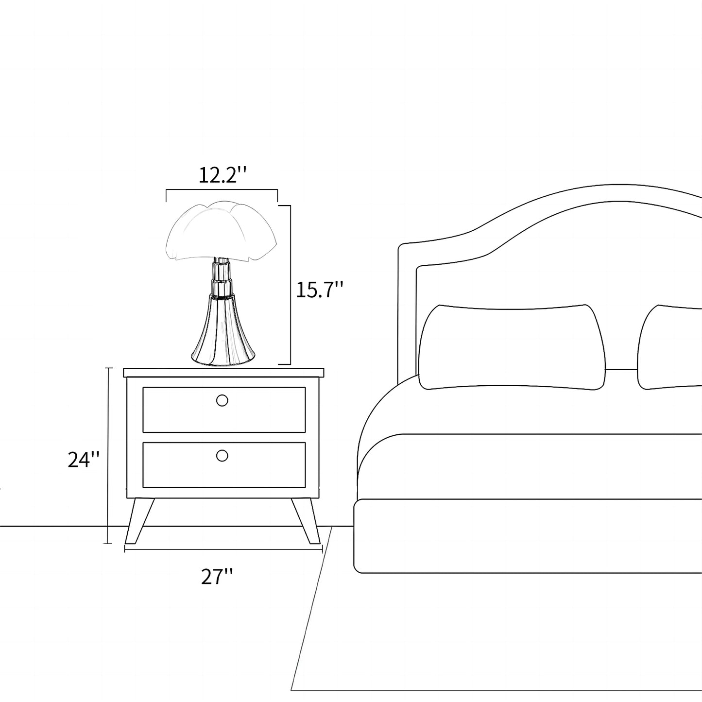 Pipistrello Petal Table Lamp