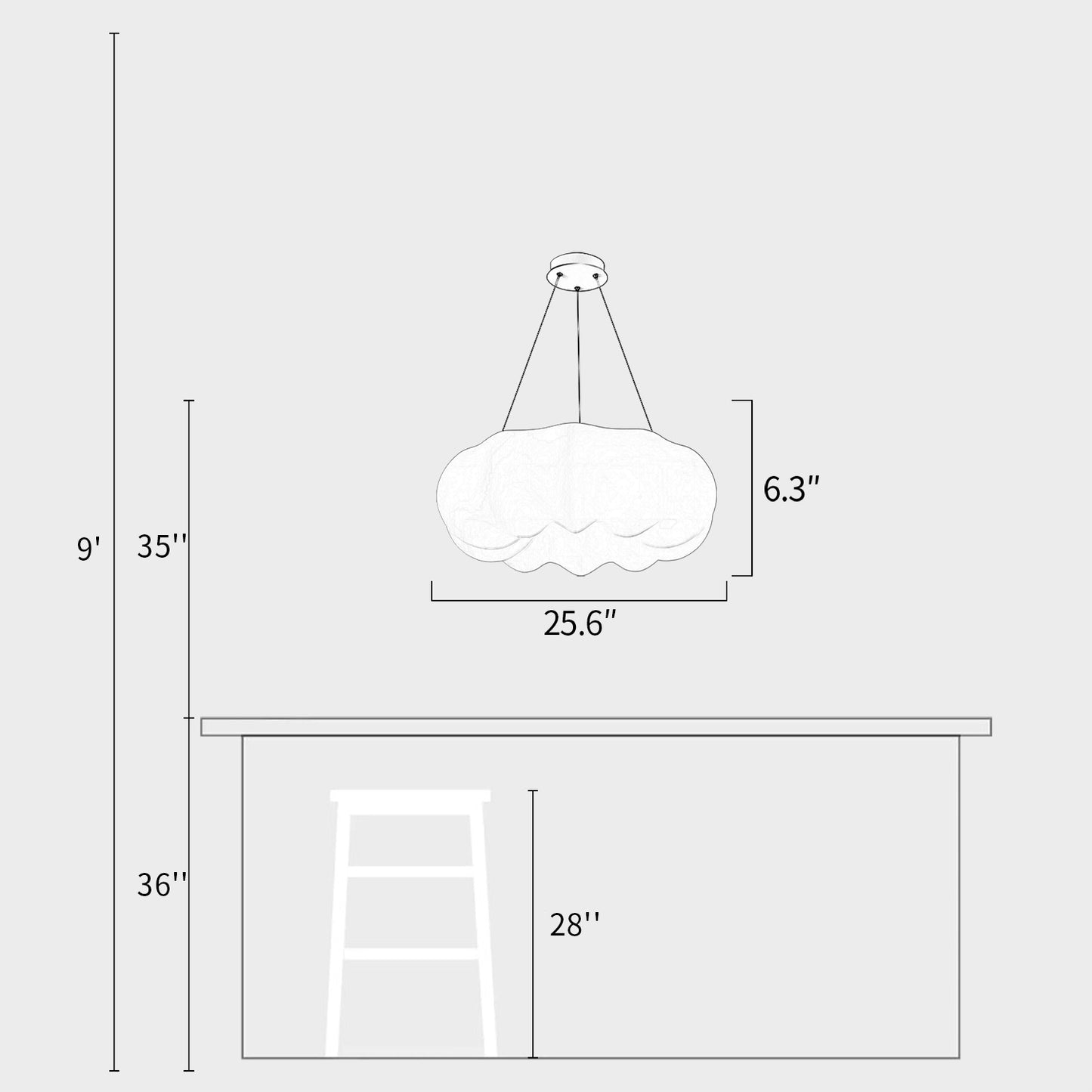 Pumpkin Cloud Pendant Light