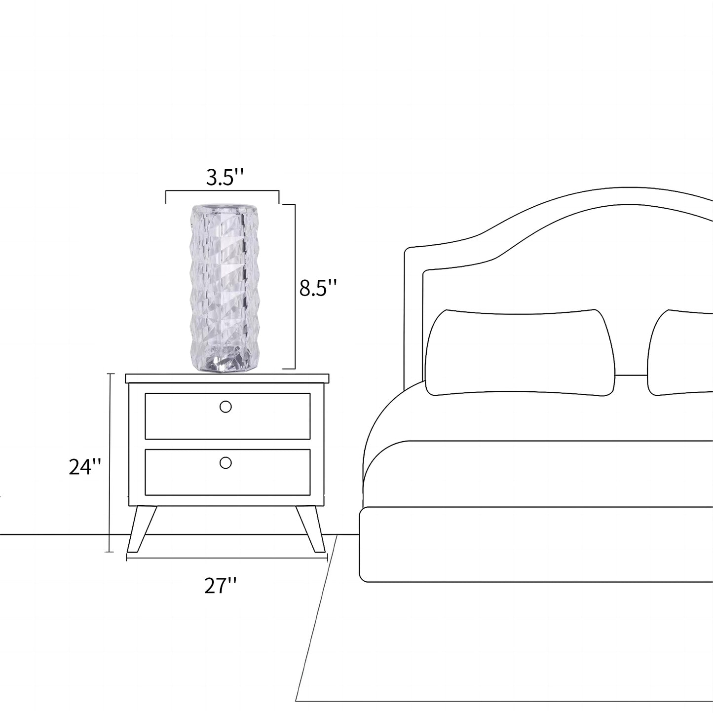 Rose Diamond Table Lamp