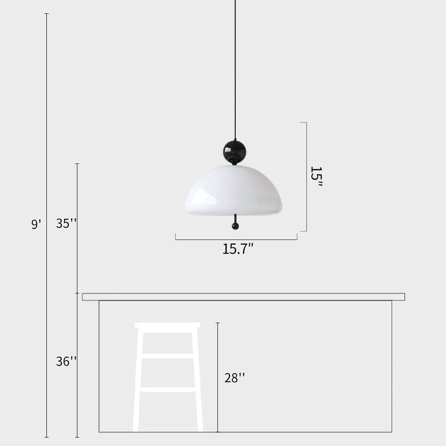 Saliscendi Glass Pendant Light