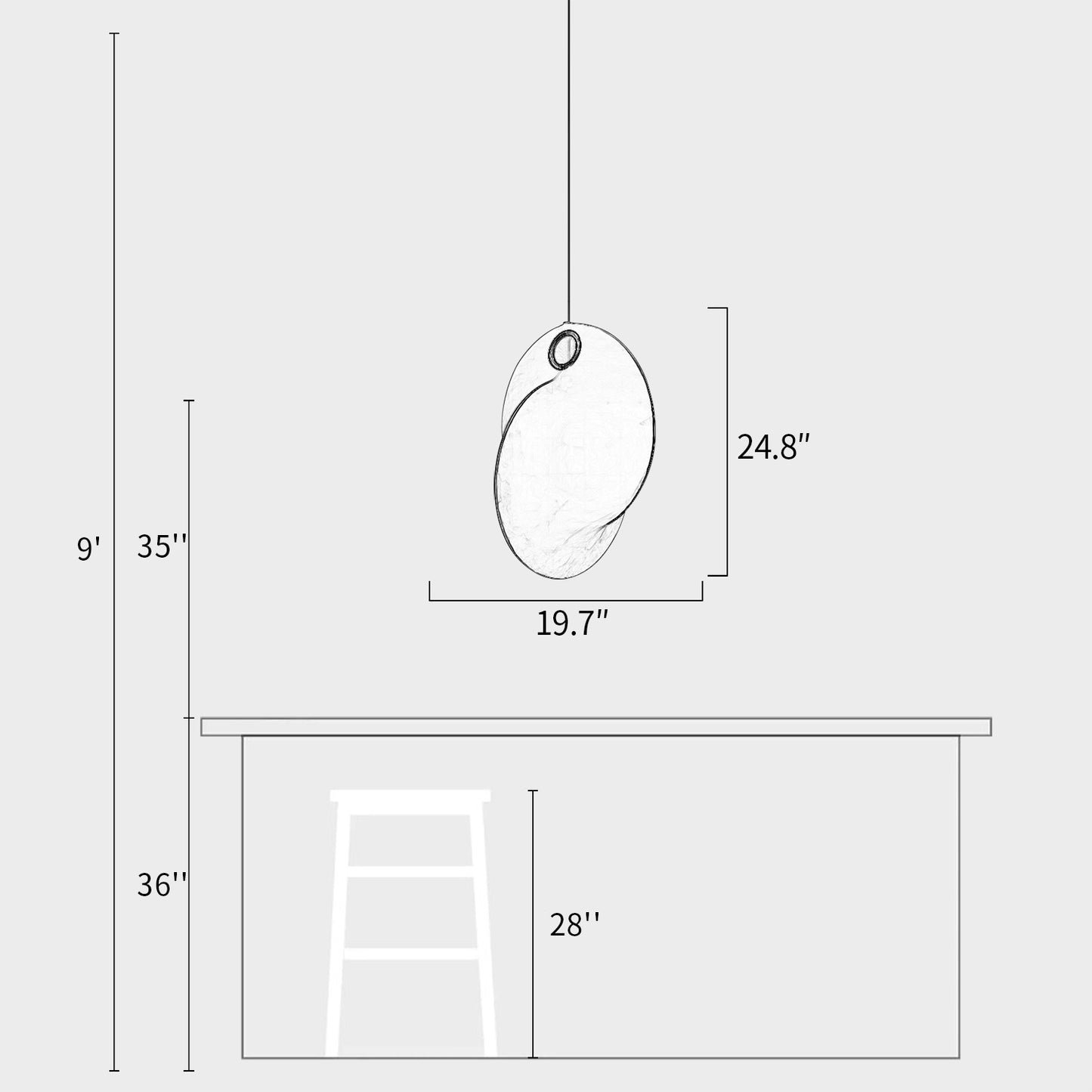 Silk Overlap Pendant Lamp
