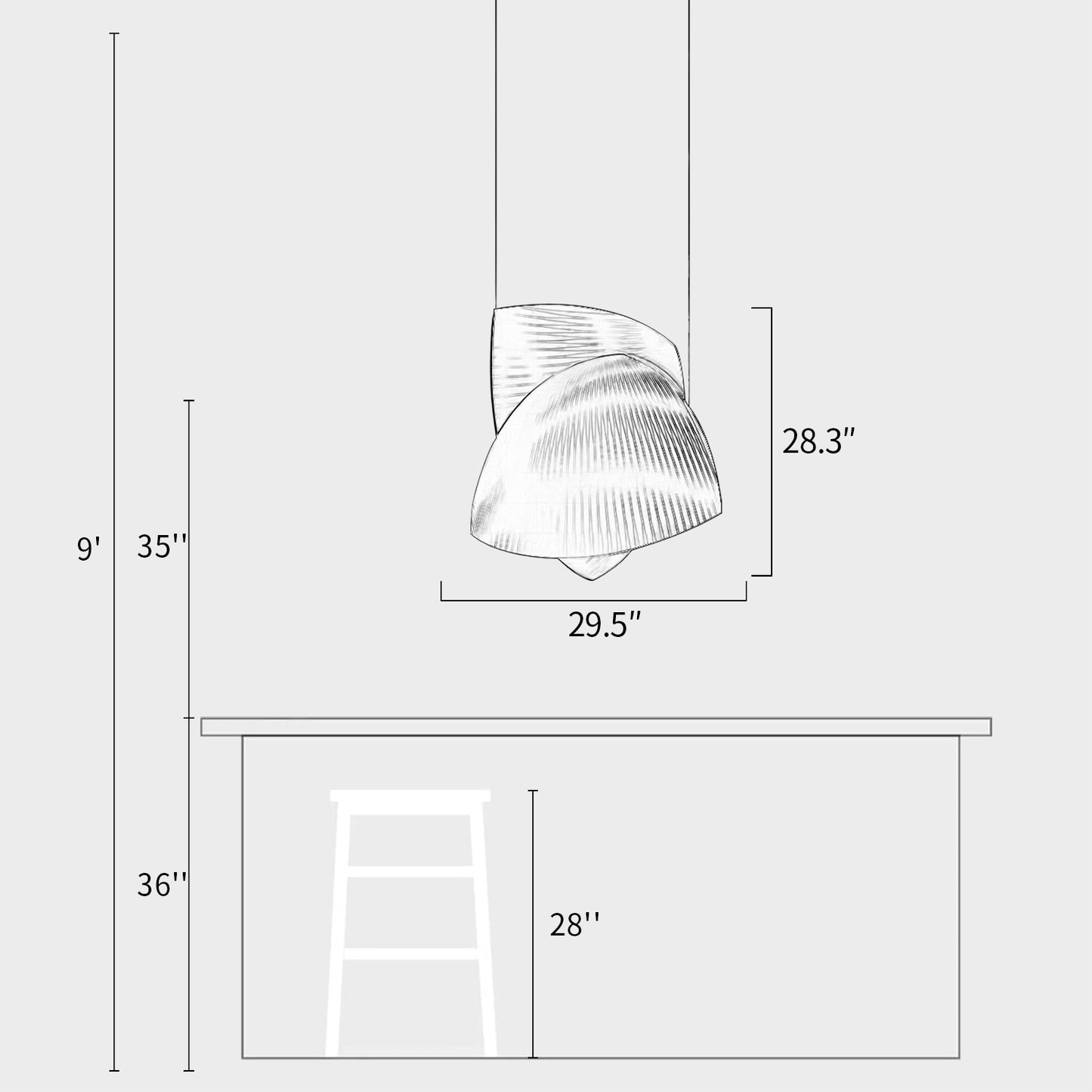 Silk Voiles Pendant Light