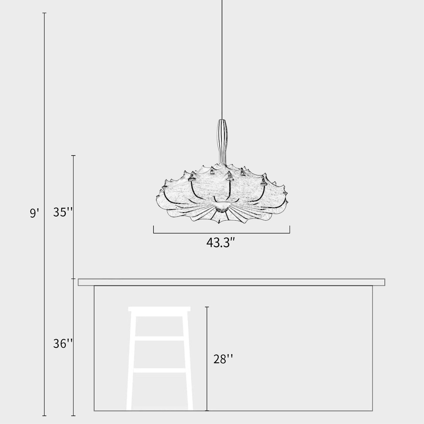Silk Zpppeelin Pendant Light