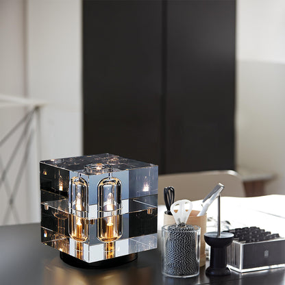 Square Crystal Table Lamp