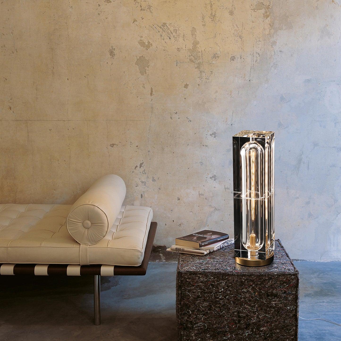 Square Crystal Table Lamp