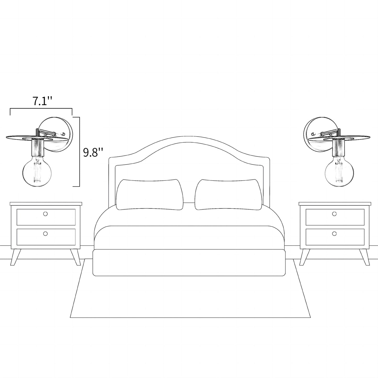 Utilitaire Disk Glass Sconce