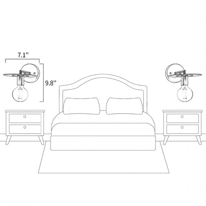 Utilitaire Disk Glass Sconce