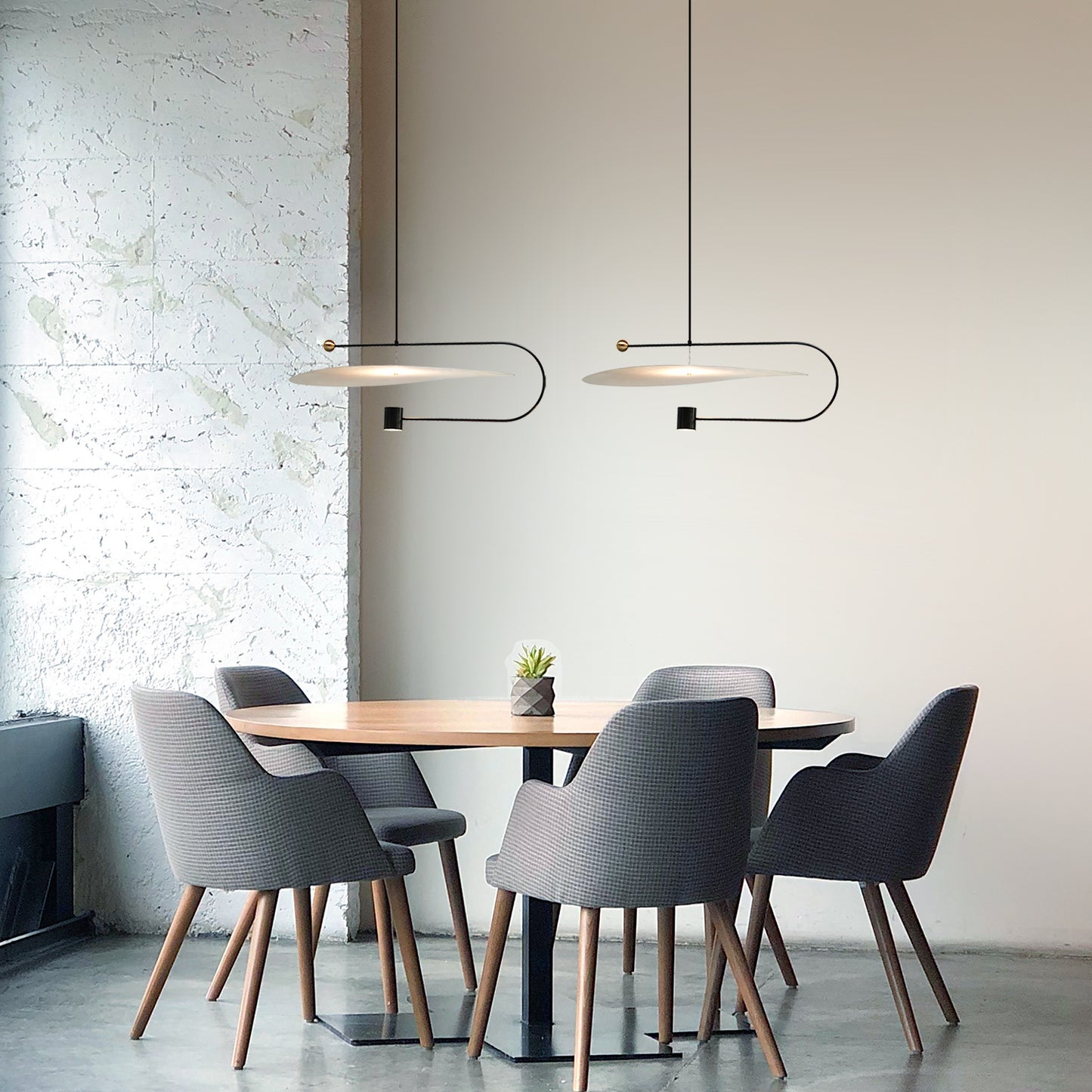 Wide Disc Pendant Light