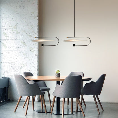 Wide Disc Pendant Light