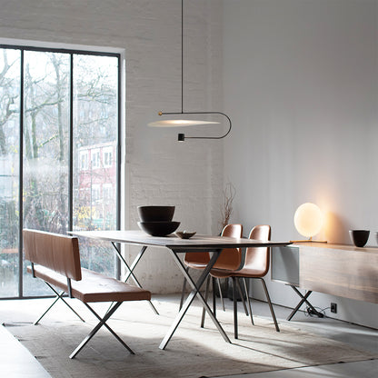 Wide Disc Pendant Light