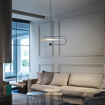 Wide Disc Pendant Light