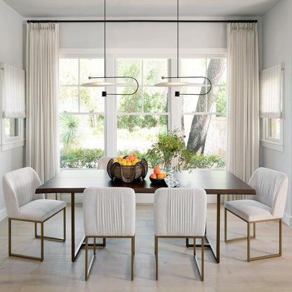 Wide Disc Pendant Light