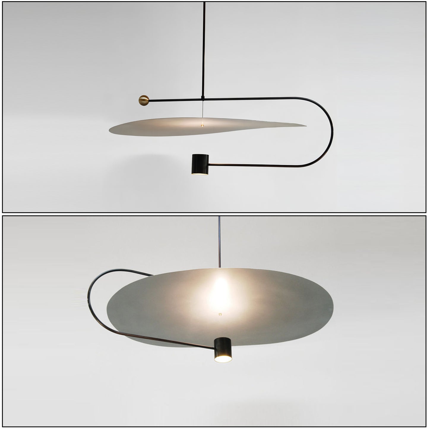 Wide Disc Pendant Light