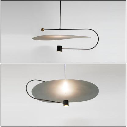 Wide Disc Pendant Light