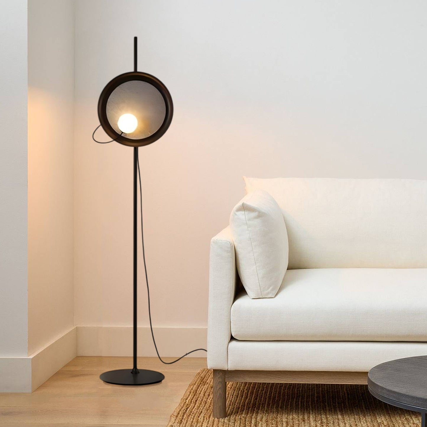 Wire Round Floor Lamp