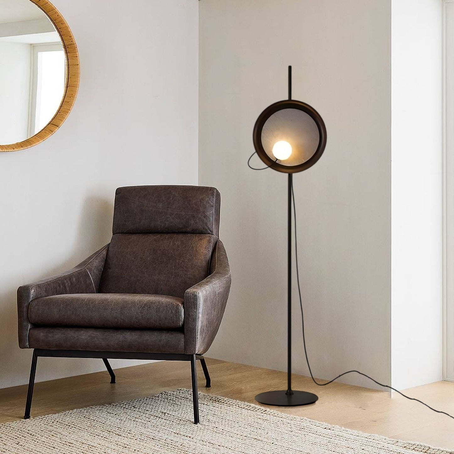 Wire Round Floor Lamp
