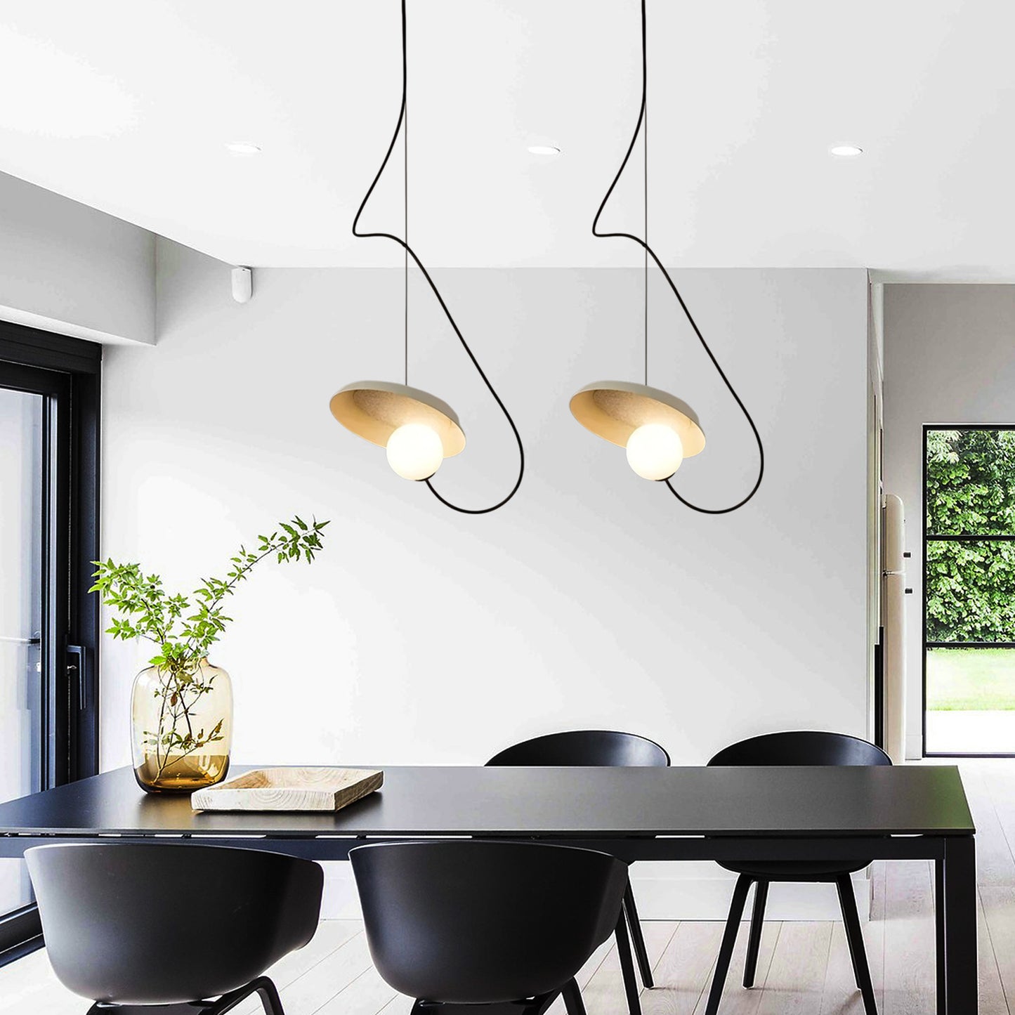 Wire Round Pendant Light