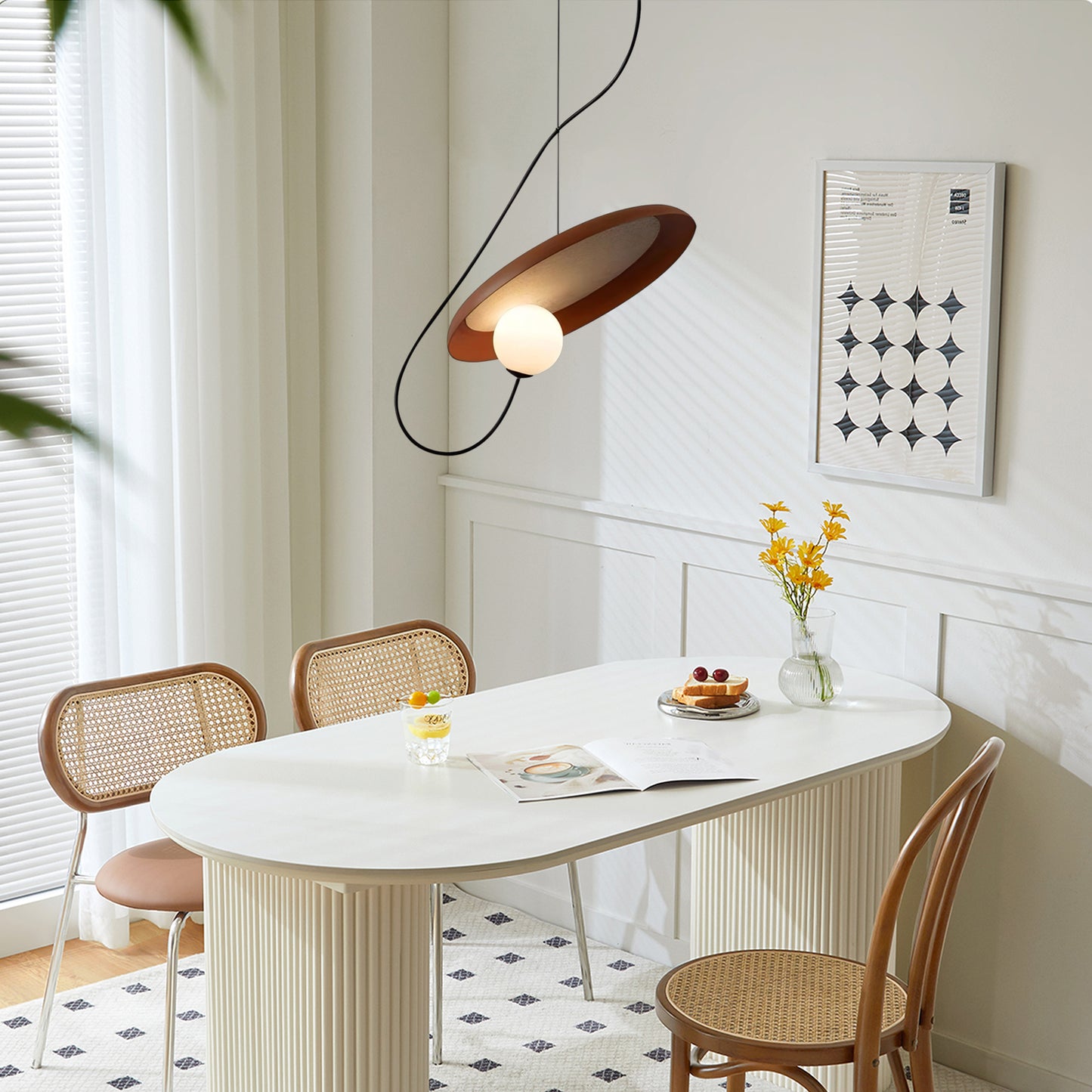 Wire Round Pendant Light