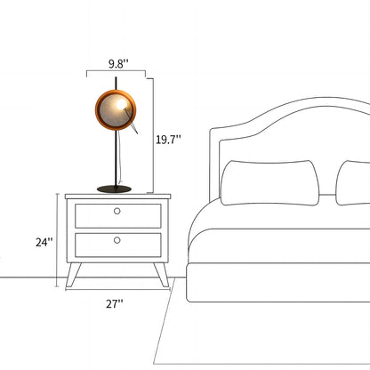 Wire Round Table Lamp